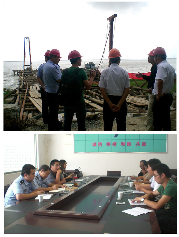 長(cháng)江航運公安局、長(cháng)江航運規劃設計(jì)院到(dào)啓東(dōng)長(cháng)航項目部檢查指導工(gōng)作(zuò)